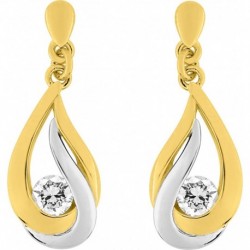 BOUCLES D'OREILLES PLAQUE OR