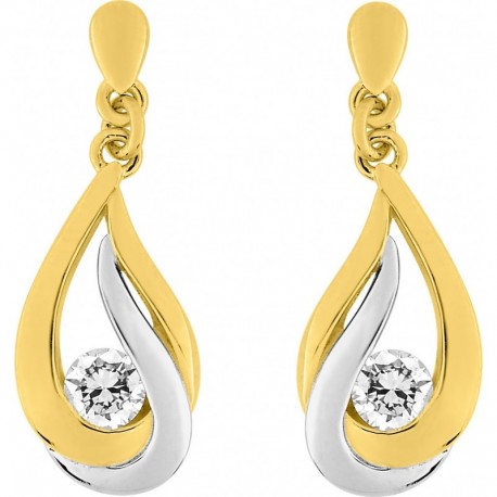 BOUCLES D'OREILLES PLAQUE OR
