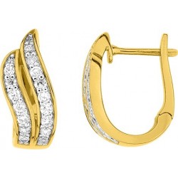 BOUCLES D'OREILLES PLAQUE OR