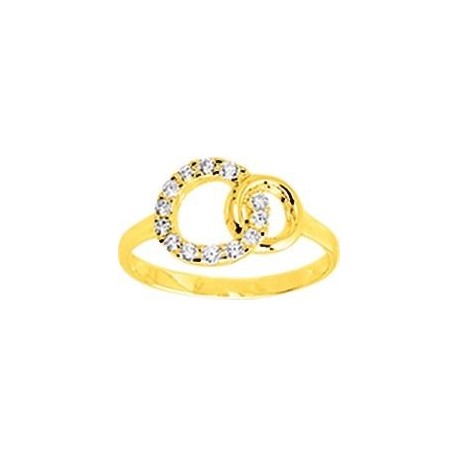 BAGUE PLAQUE OR