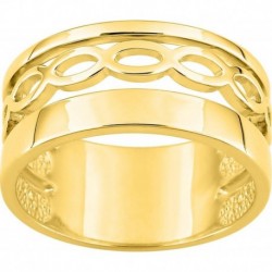 BAGUE PLAQUE OR