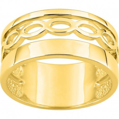 BAGUE PLAQUE OR