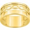 BAGUE PLAQUE OR