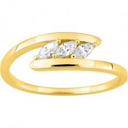 BAGUE PLAQUE OR