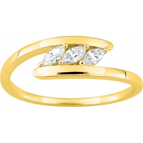 BAGUE PLAQUE OR