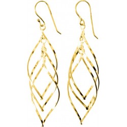 BOUCLES D'OREILLES PLAQUE OR