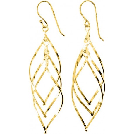 BOUCLES D'OREILLES PLAQUE OR