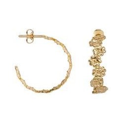 BOUCLES D'OREILLES PLAQUE OR