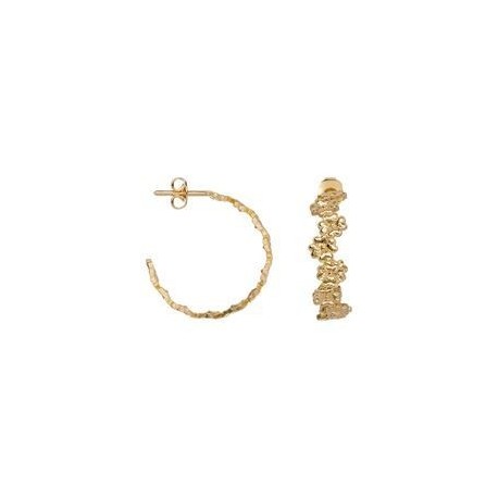 BOUCLES D'OREILLES PLAQUE OR