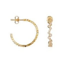 BOUCLES D'OREILLES PLAQUE OR