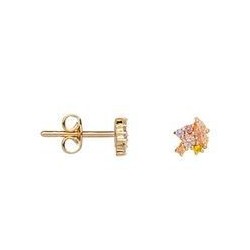 BOUCLES D'OREILLES PLAQUE OR