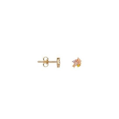 BOUCLES D'OREILLES PLAQUE OR