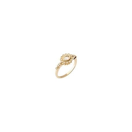 BAGUE PLAQUE OR