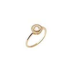 BAGUE PLAQUE OR