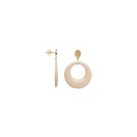 BOUCLES D'OREILLES PLAQUE OR