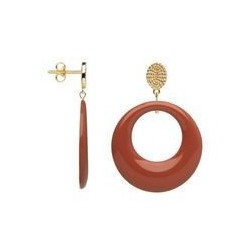 BOUCLES D'OREILLES PLAQUE OR