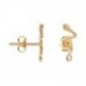 BOUCLES D'OREILLES PLAQUE OR