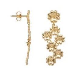 BOUCLES D'OREILLES PLAQUE OR