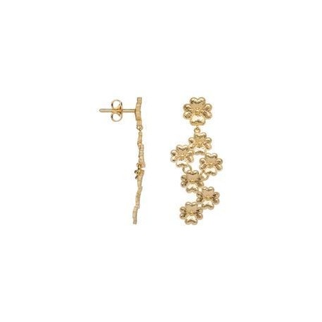 BOUCLES D'OREILLES PLAQUE OR