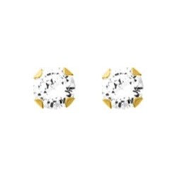 BOUCLES D'OREILLES PLAQUE OR