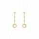 BOUCLES D'OREILLES PLAQUE OR