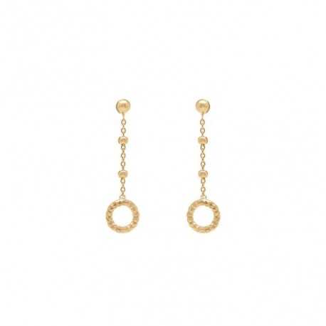BOUCLES D'OREILLES PLAQUE OR
