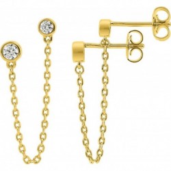 BOUCLES D'OREILLES PLAQUE OR