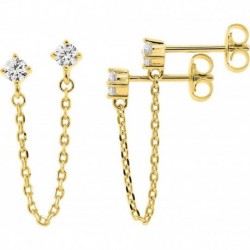 BOUCLES D'OREILLES PLAQUE OR