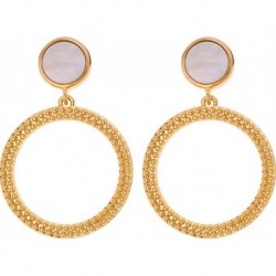 BOUCLES D'OREILLES PLAQUE OR