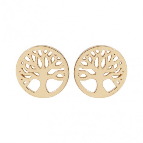 BOUCLES D'OREILLES PLAQUE OR