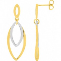 BOUCLES D'OREILLES PLAQUE OR