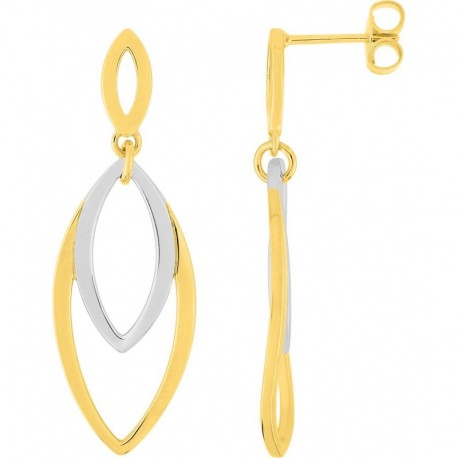 BOUCLES D'OREILLES PLAQUE OR