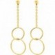 BOUCLES D'OREILLES PLAQUE OR