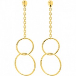 BOUCLES D'OREILLES PLAQUE OR