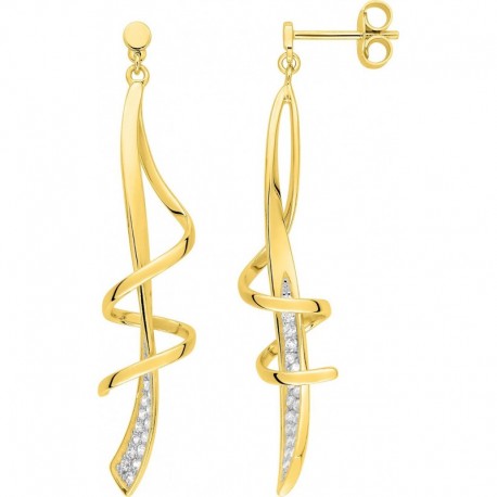 BOUCLES D'OREILLES PLAQUE OR