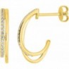 BOUCLES D'OREILLES PLAQUE OR