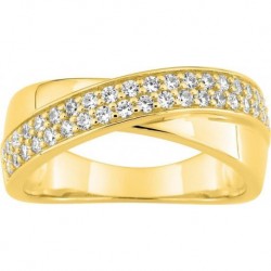 BAGUE PLAQUE OR