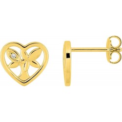 BOUCLES D'OREILLES PLAQUE OR