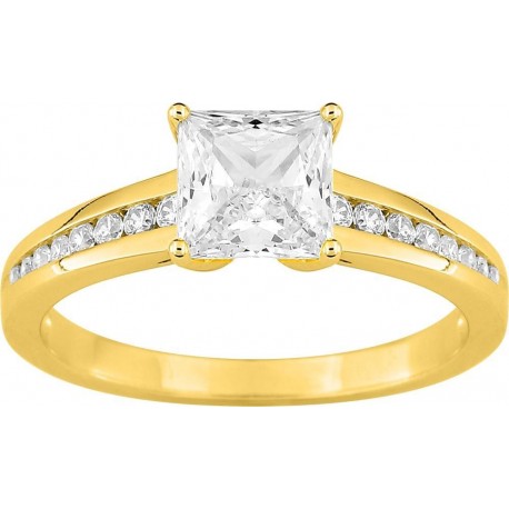 BAGUE PLAQUE OR