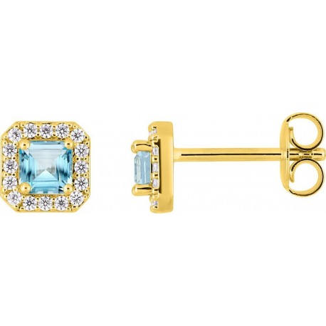 BOUCLES D'OREILLES PLAQUE OR