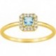 BAGUE PLAQUE OR