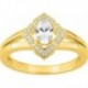 BAGUE PLAQUE OR
