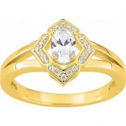 BAGUE PLAQUE OR