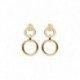 BOUCLES D'OREILLES PLAQUE OR