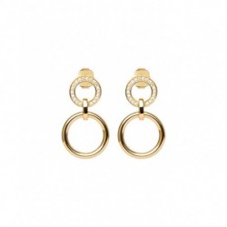 BOUCLES D'OREILLES PLAQUE OR