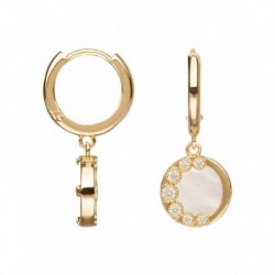 BOUCLES D'OREILLES PLAQUE OR