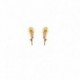 BOUCLES D'OREILLES PLAQUE OR