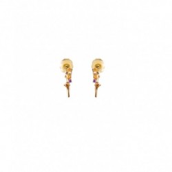 BOUCLES D'OREILLES PLAQUE OR