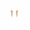 BOUCLES D'OREILLES PLAQUE OR