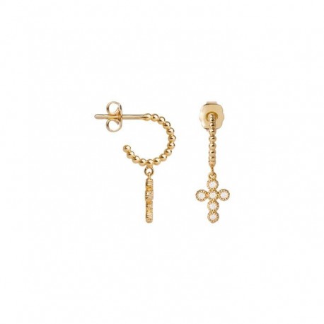 BOUCLES D'OREILLES PLAQUE OR
